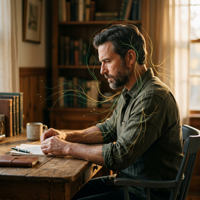 Man reviewing vascular health data