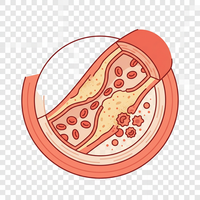 Vessel with plaque buildup